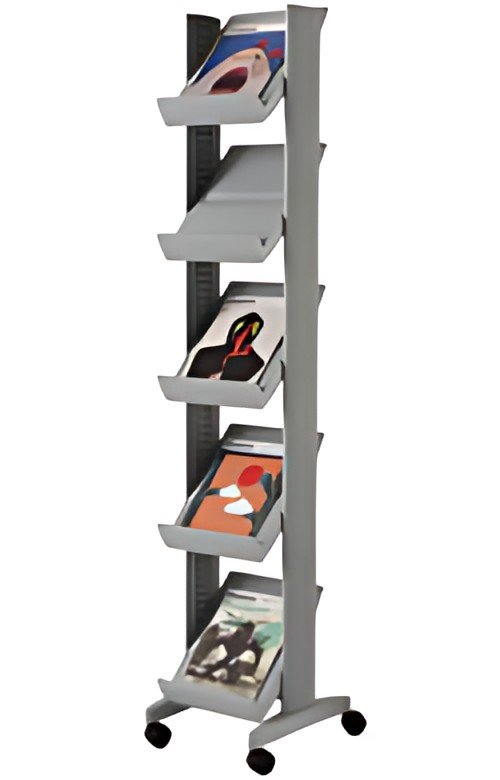 PAPERFLOW Porte-prospectus Corner easyDisplays, 5 étagères