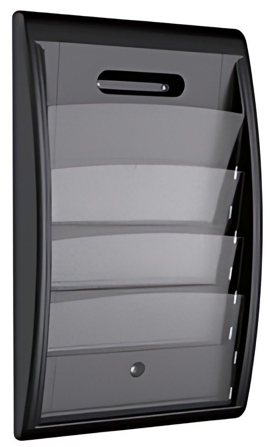 PAPERFLOW Porte-brochures mural Quick fit, 4 compartiments