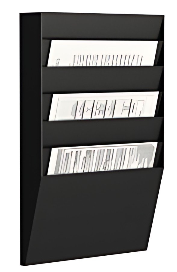 PAPERFLOW Trieur mural, 6 compartiments, A4 paysage, noir
