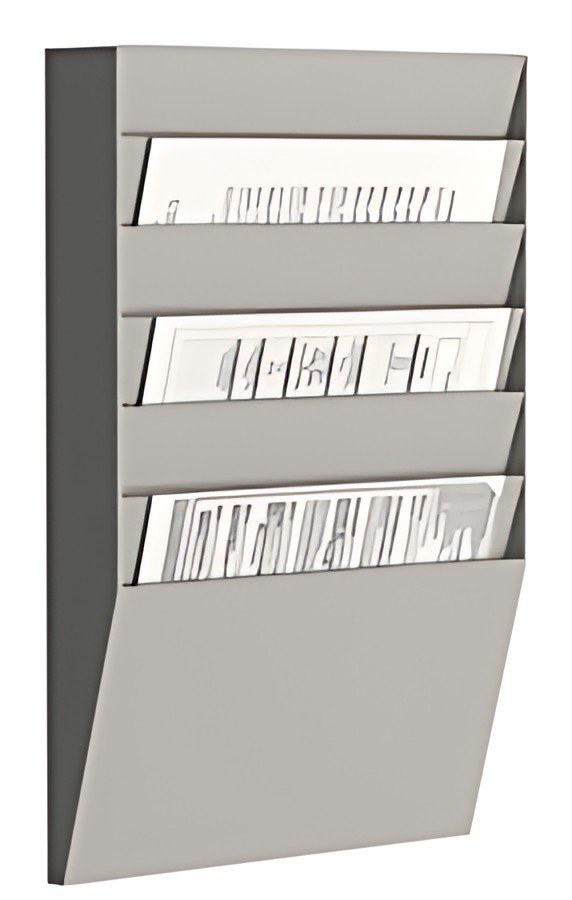 PAPERFLOW Trieur mural, 6 compartiments, A4 paysage, gris