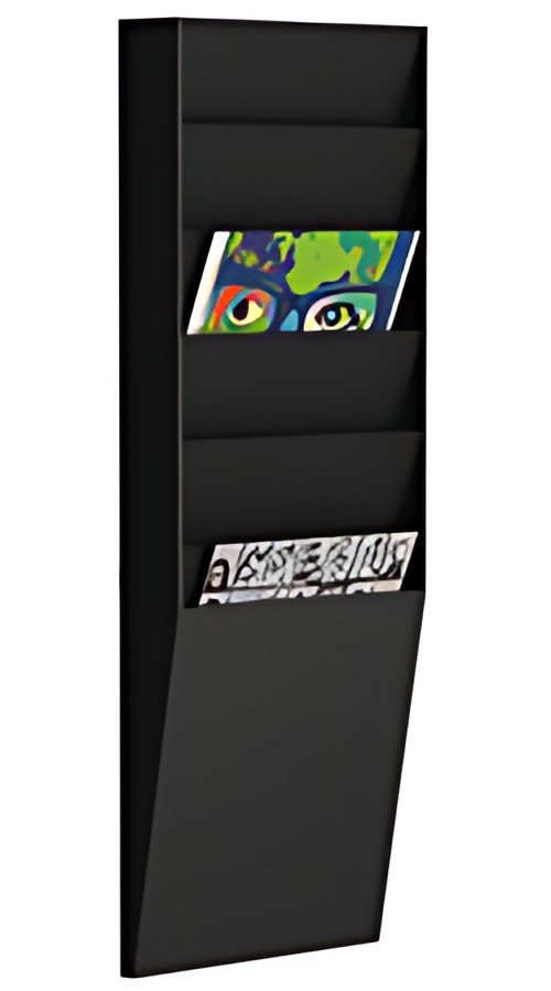 PAPERFLOW Trieur mural, 6 compartiments, A4, noir