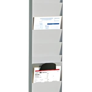 PAPERFLOW Planificateur de bureau mural, 10 casiers, gris
