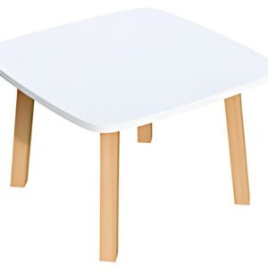 PAPERFLOW Table d'appoint WOODY, en bois massif, blanc