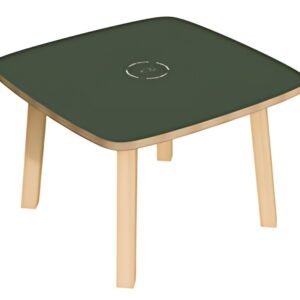 PAPERFLOW Table d'appoint WOODY, en bois massif, vert
