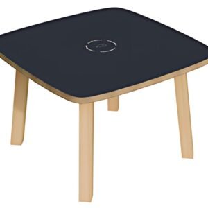 PAPERFLOW Table d'appoint WOODY, en bois massif, anthracite