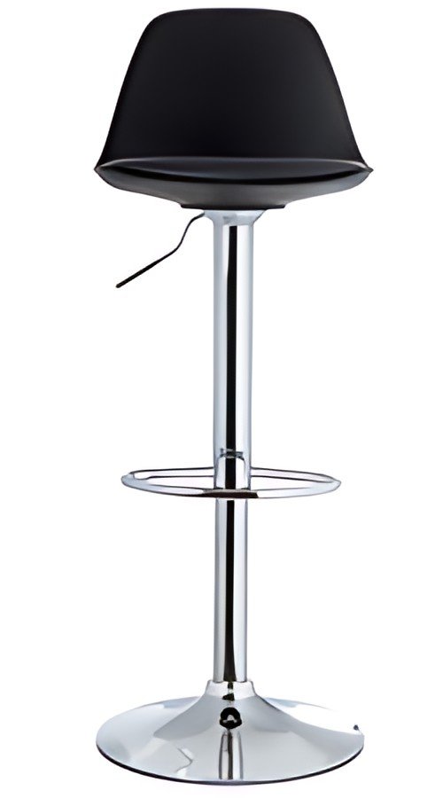 PAPERFLOW Chaise de bar "BOBBA", ensemble de 2, noir