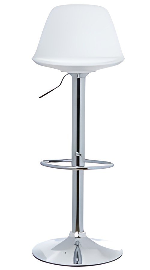 PAPERFLOW Chaise de bar "BOBBA", ensemble de 2, blanc