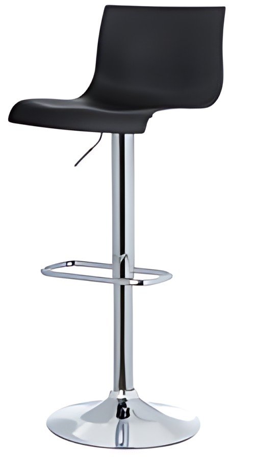 PAPERFLOW Chaise de bar "SACRAMENTO", ensemble de 2, noir