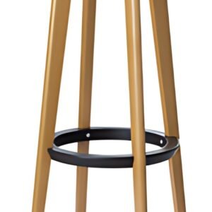 PAPERFLOW Tabouret de bar "WOODY", set de 2, noir