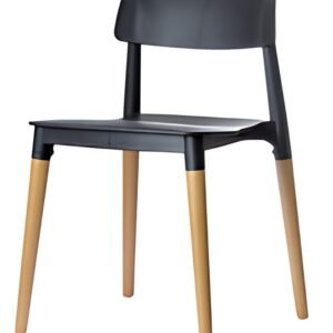 PAPERFLOW Chaise visiteur "GLAMWOOD", set de 2, noir