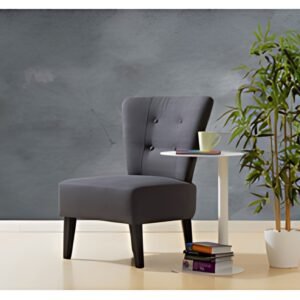 PAPERFLOW Fauteuil visiteur "Brighton", anthracite / noir