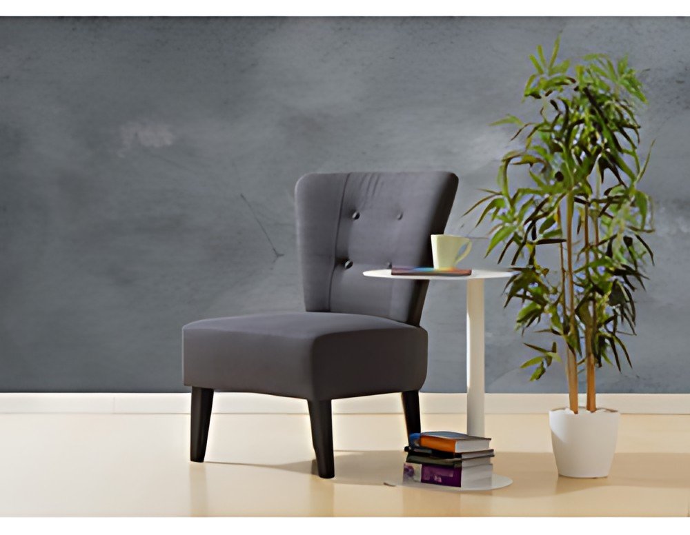 PAPERFLOW Fauteuil visiteur "Brighton", anthracite / noir