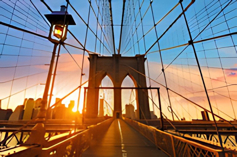 PAPERFLOW Poster mural "Brooklyn Bridge", en plexiglas