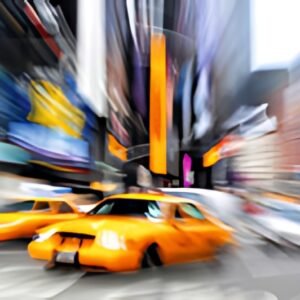PAPERFLOW Poster mural "Manhattan Taxi", en plexiglas