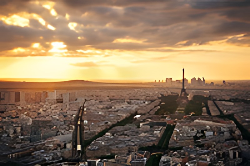 PAPERFLOW Poster mural "Paris", en plexiglas