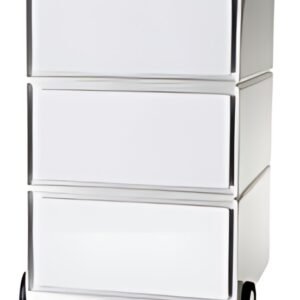 PAPERFLOW Caisson mobile "easyBox", 3 tiroirs, blanc / blanc