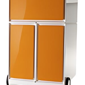 PAPERFLOW Caisson mobile "easyBox", 1 tiroir, blanc / orange