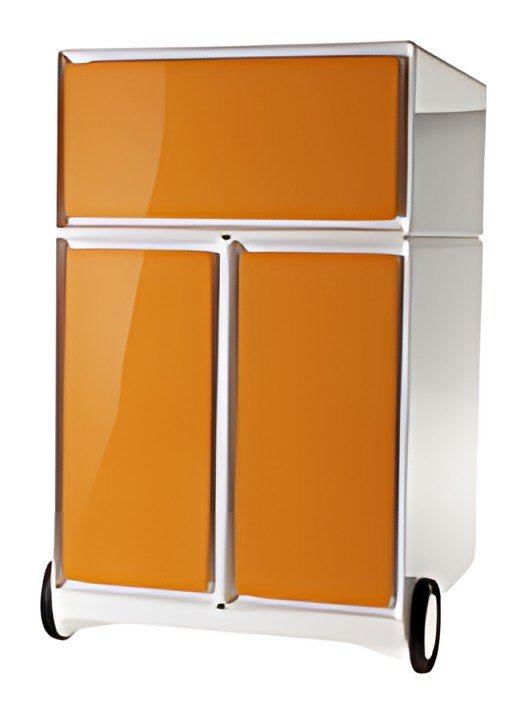 PAPERFLOW Caisson mobile "easyBox", 1 tiroir, blanc / orange