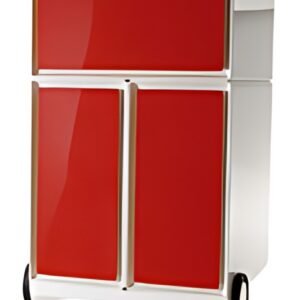 PAPERFLOW Caisson mobile "easyBox", 1 tiroir, blanc / rouge