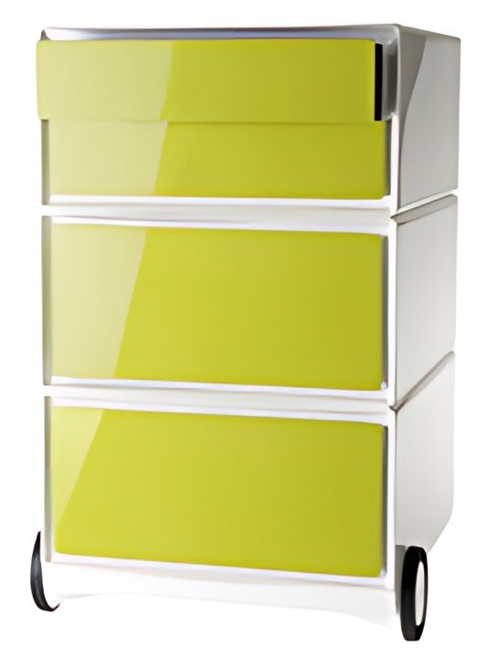 PAPERFLOW Caisson mobile "easyBox", 4 tiroirs, blanc/vert