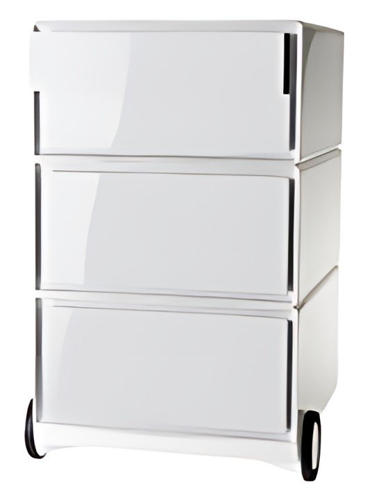 PAPERFLOW Caisson mobile "easyBox", 4 tiroirs, blanc/blanc