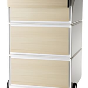 PAPERFLOW Caisson mobile "easyBox", 4 tiroirs, blanc/hêtre