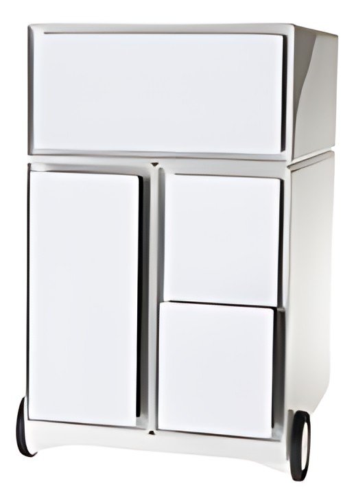 PAPERFLOW Caisson mobile "easyBox", 1 tiroir, blanc / noir