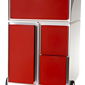 PAPERFLOW Caisson mobile "easyBox", 1 tiroir, blanc / rouge
