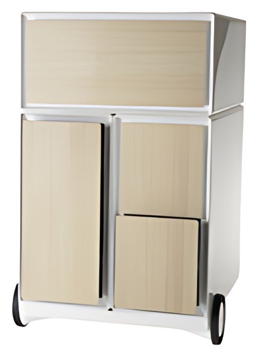 PAPERFLOW Caisson mobile "easyBox", 1 tiroir, blanc/hêtre