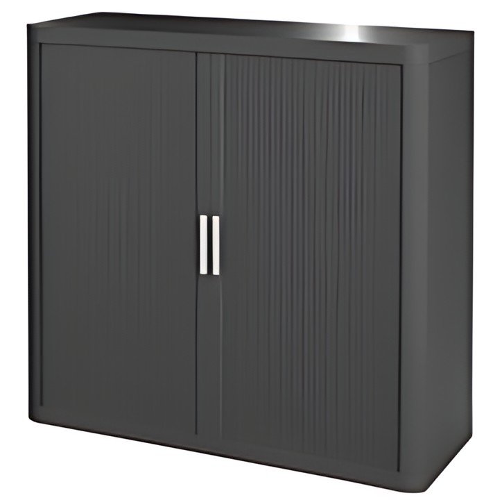 PAPERFLOW Armoire à rideau easyOffice, 2 étagères,anthracite