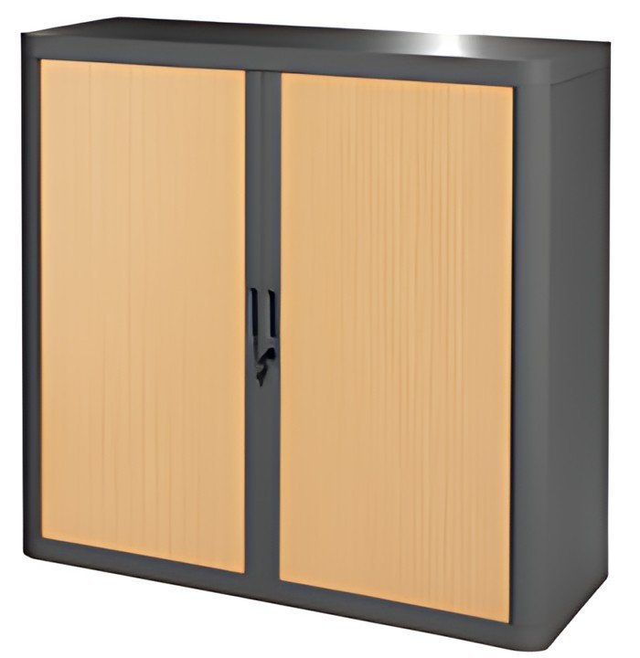 PAPERFLOW Armoire à rideau easyOffice, 2 étagères