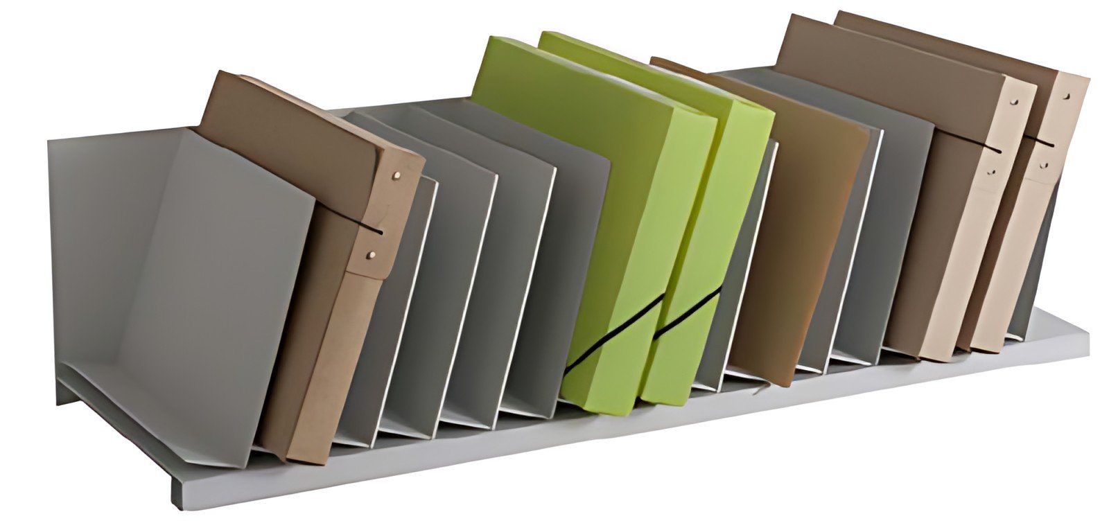 PAPERFLOW Trieur à cases inclinées, 15 cases, gris