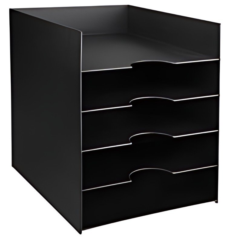 PAPERFLOW Station de tri Formularbox, 5 compartiments, noir