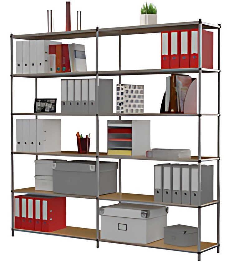 PAPERFLOW Etagère de bureau Tubeco, 6 étagères, gris