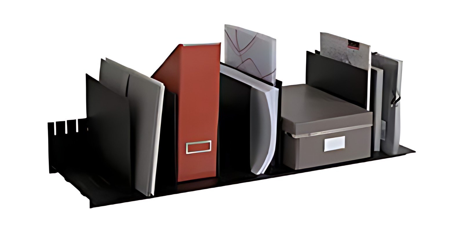 PAPERFLOW Trieur à cases flexibles, noir, 1.010 mm