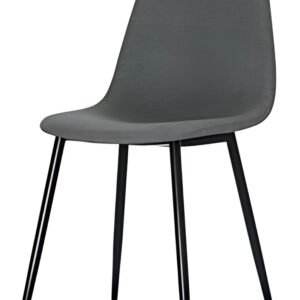 PAPERFLOW Chaise visiteur MUST, set de 2, gris