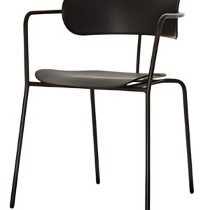 PAPERFLOW Chaise visiteur BISTRO, set de 4, noir