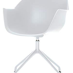 PAPERFLOW Chaise visiteur MOON, set de 2, blanc