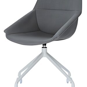 PAPERFLOW Chaise visiteur LUGE, set de 2, blanc / anthracite