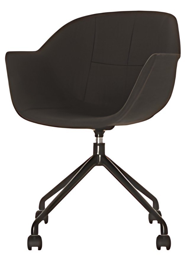 PAPERFLOW Chaise visiteur GANT, set de 2, anthracite / noir
