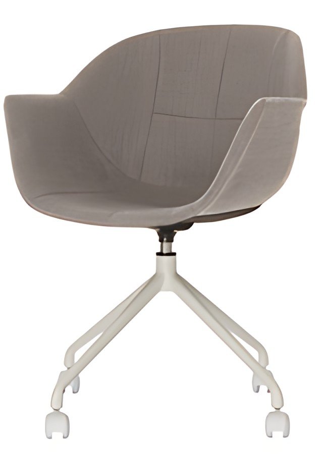 PAPERFLOW Chaise visiteur GANT, set de 2, gris / blanc
