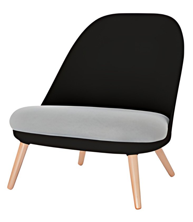 PAPERFLOW Fauteuil visiteur COCOON, noir