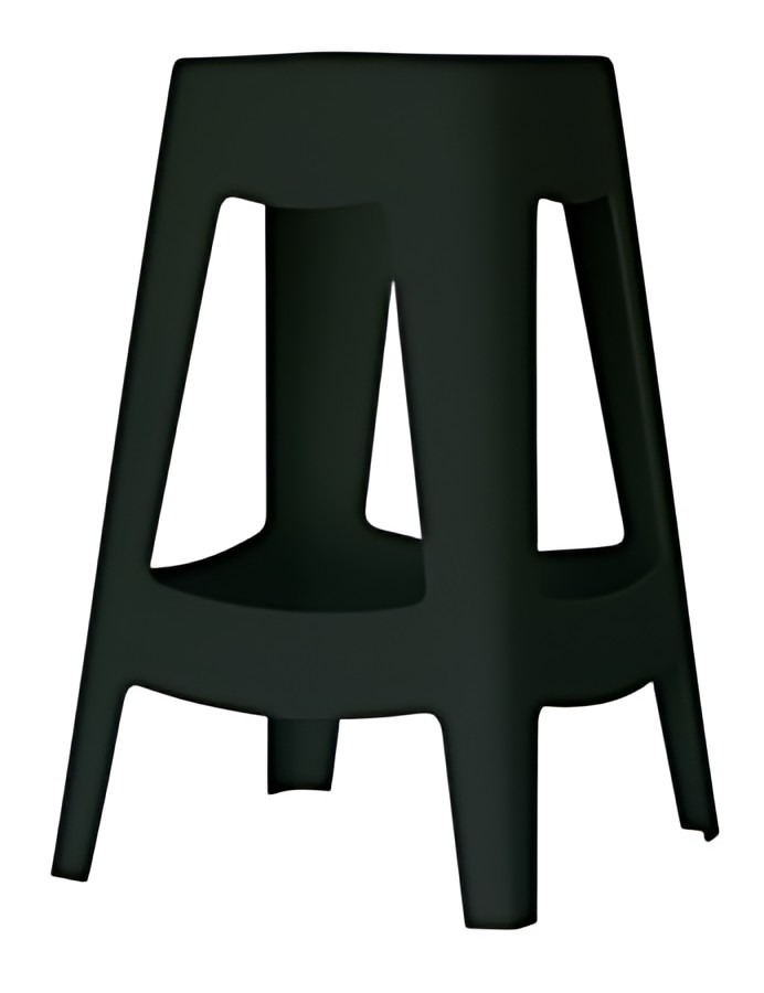 PAPERFLOW Tabouret BELLINI, set de 5, hauteur: 460 mm, noir