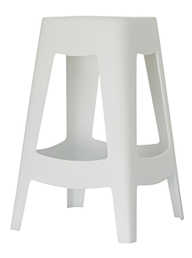 PAPERFLOW Tabouret BELLINI, set de 5, hauteur: 685 mm, blanc