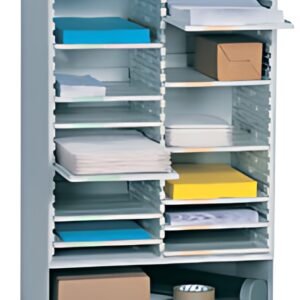 PAPERFLOW Station de tri postal, 18 casiers, gris