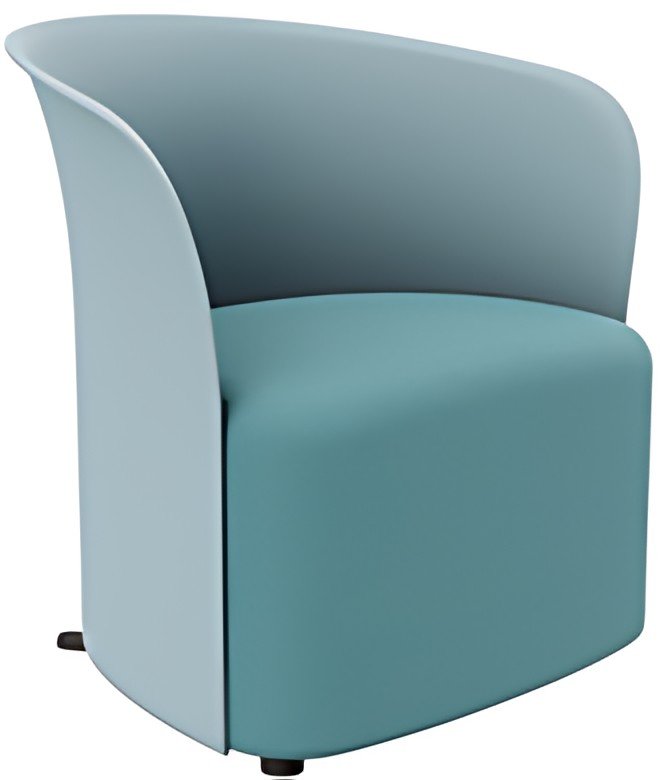 PAPERFLOW Fauteuil visiteur "CROWN", bleu
