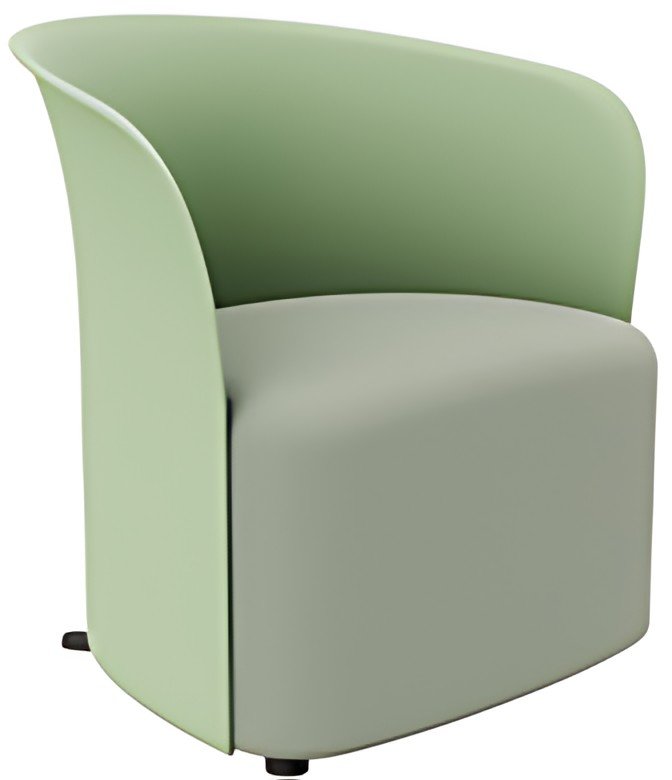 PAPERFLOW Fauteuil visiteur "CROWN", vert