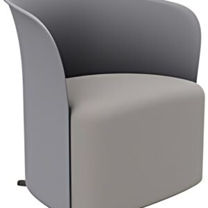 PAPERFLOW Fauteuil visiteur "CROWN", gris
