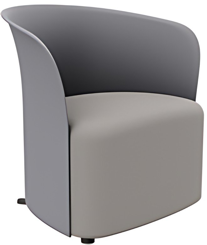 PAPERFLOW Fauteuil visiteur "CROWN", gris