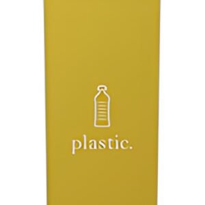 PAPERFLOW Collecteur pour tri sélectif, plastique, blanc